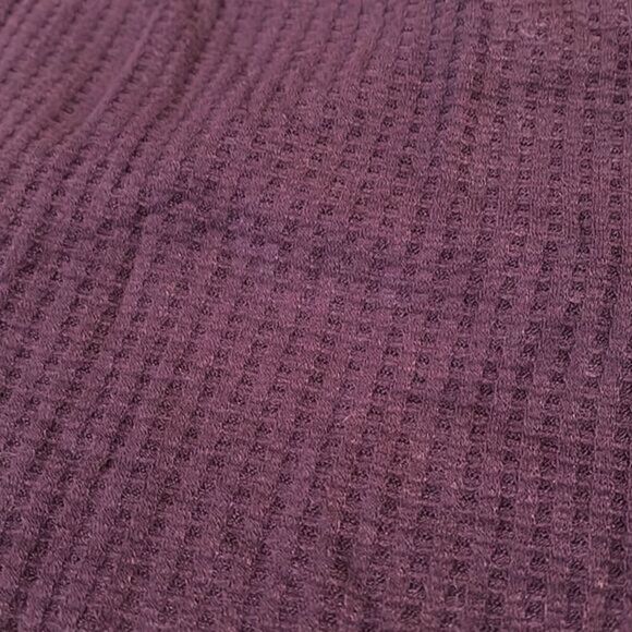 Chaser Purple Waffle Print Long Sleeves Strappy Tie Back Top Size M NWT - Picture 13 of 13